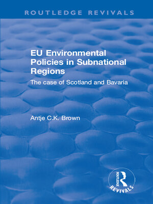 cover image of EU Environmental Policies in Subnational Regions